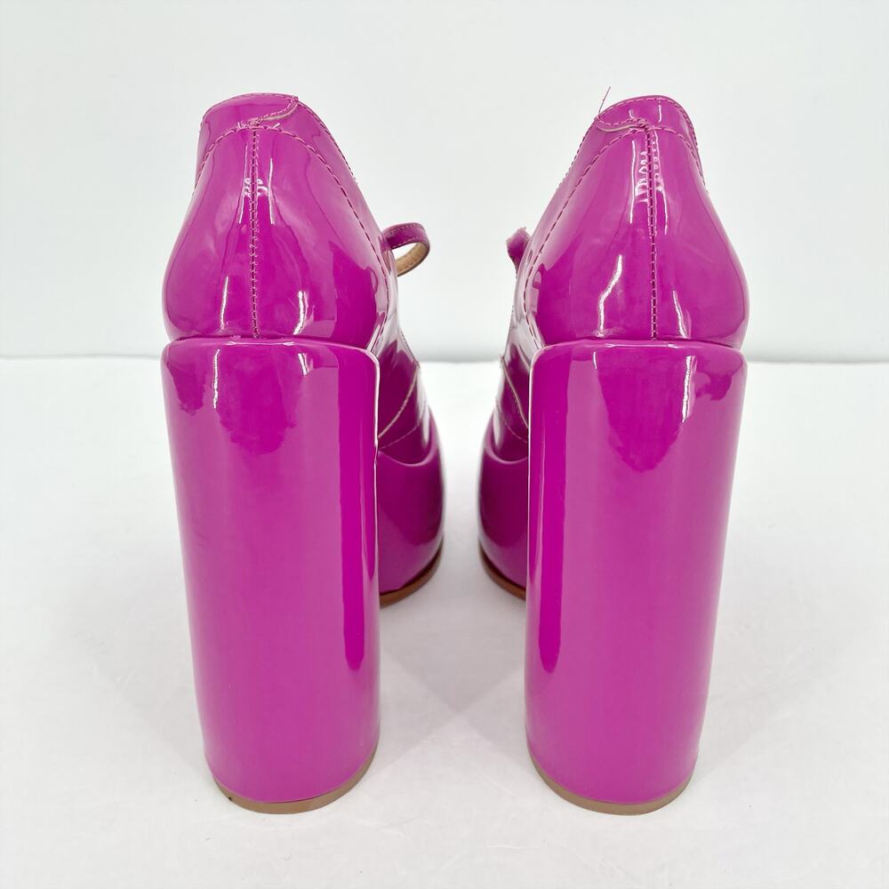 Schutz Womens Zayne Platform Mary Janes US 7 EU 37 Pink Patent Leather NIB - Picture 7 of 10